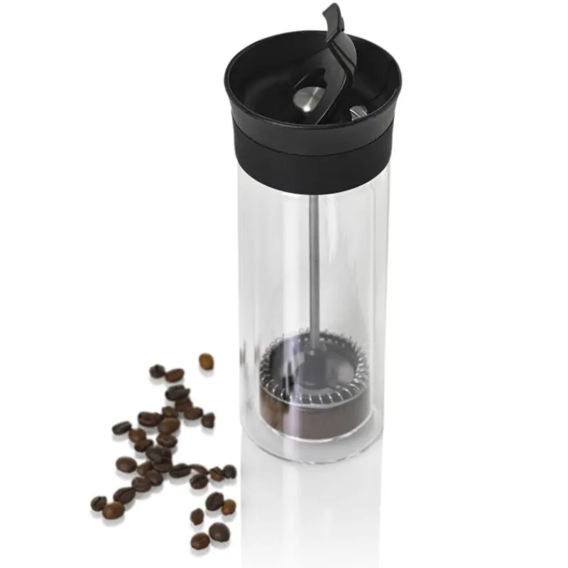 AdHoc Doppelwandiger French-Press Kaffeebecher Thermo-Glass- Unterwegs