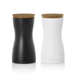 AdHoc Pfeffer- und Salzmühle Twin Schwarz Weiß 2er Set- Küchenhelfer