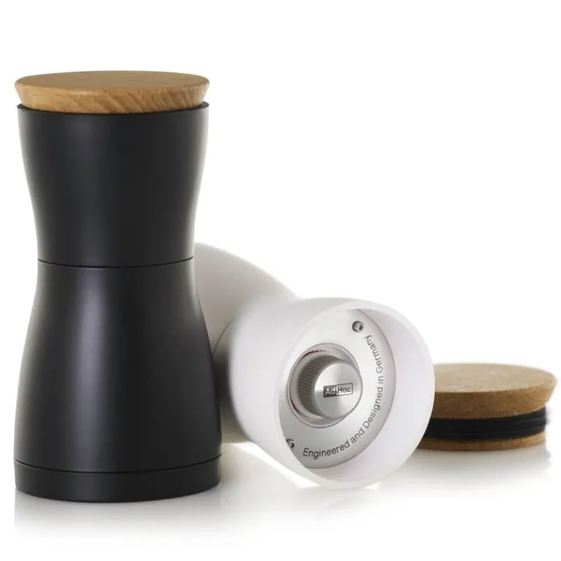 AdHoc Pfeffer- und Salzmühle Twin Schwarz Weiß 2er Set- Küchenhelfer