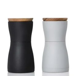 AdHoc Pfeffer- und Salzmühle Twin Schwarz Grau 2er Set- Küchenhelfer