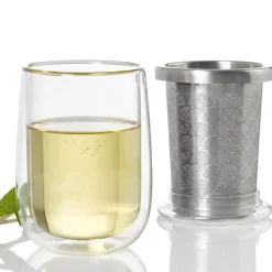 AdHoc Teeglas mit Teefilter Fusion Glass- Kaffee & Tee