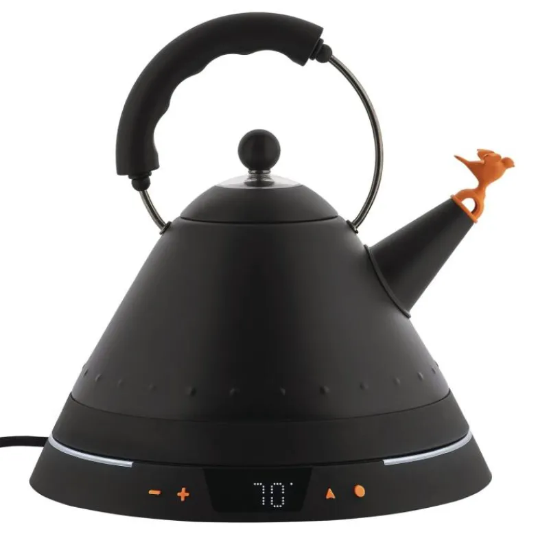 Alessi Elektrischer Wasserkessel MG32TC B Vollschwarz- Kochgeschirr