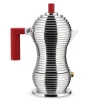 Alessi Espressokocher Pulcina Rot für 6 Tassen- Kaffee & Tee