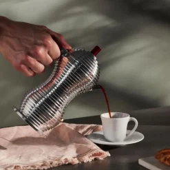 Alessi Espressokocher Pulcina Rot für 3 Tassen- Kaffee & Tee