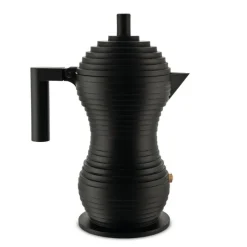 Alessi Espressokocher Pulcina Vollschwarz für 6 Tassen- Kaffee & Tee