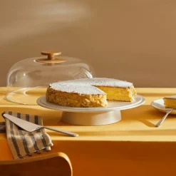 Alessi Mattina Tortenplatte mit Deckel Warm Grey- Geschirr (3)