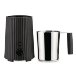 Alessi Milchaufschäumer Plissé Schwarz- Küchenhelfer