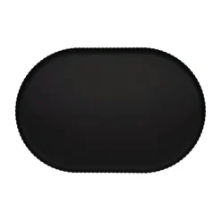 Alessi Pleats Tablett Oval Schwarz- Schalen & Körbe