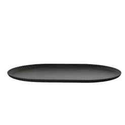 Alessi Pleats Tablett Oval Schwarz- Schalen & Körbe