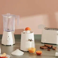 Alessi Plissé Elektrische Zitronenpresse Weiß- Küchenhelfer