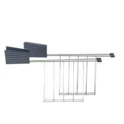 Alessi Plissé Toasterzangenset 2-teilig Grau- Küchenhelfer