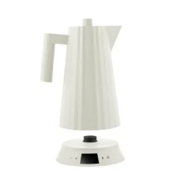 Alessi Plissé Wasserkocher mit Temperaturregelung Weiß- Kochgeschirr