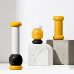 Alessi Sottsass Collection Salz- oder Pfeffermühle Groß Gelb- Küchenhelfer