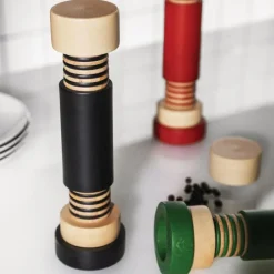 Alessi Sottsass Collection Pfeffer- oder Salzmühle Grün- Küchenhelfer