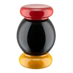 Alessi Sottsass Collection Salz- oder Pfeffermühle Klein Schwarz- Küchenhelfer