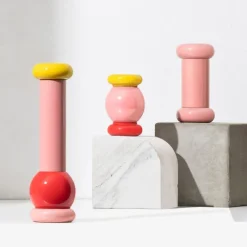 Alessi Sottsass Collection Salz- oder Pfeffermühle Medium Rosa- Küchenhelfer