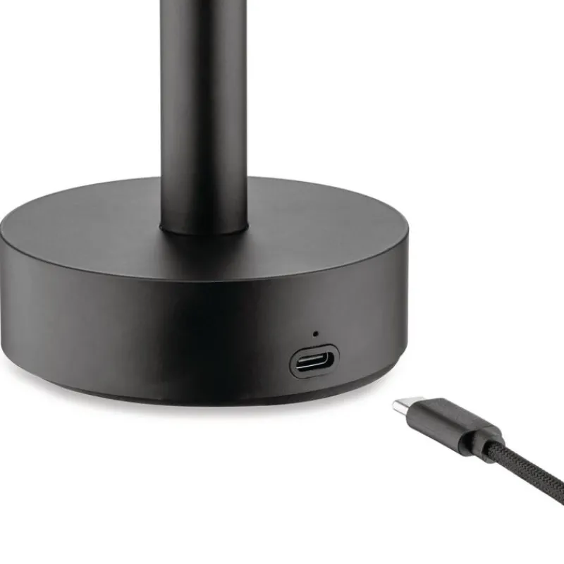 Alessi Tragbare LED-Leuchte Tsumiki Schwarz- Tisch- & Bodenleuchten