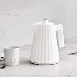 Alessi Wasserkocher Plissé Klein Weiß- Kochgeschirr