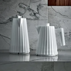 Alessi Wasserkocher Plissé Klein Weiß- Kochgeschirr