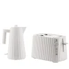 Alessi Wasserkocher und Toaster Plissé Weiß- Kochgeschirr