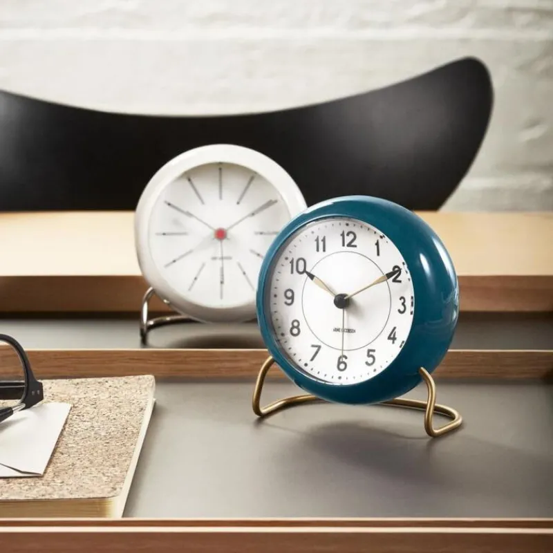 Arne Jacobsen Wecker Bankers Weiß- Uhren & Wetterstationen