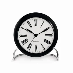 Arne Jacobsen Wecker Roman Schwarz Weiß- Uhren & Wetterstationen