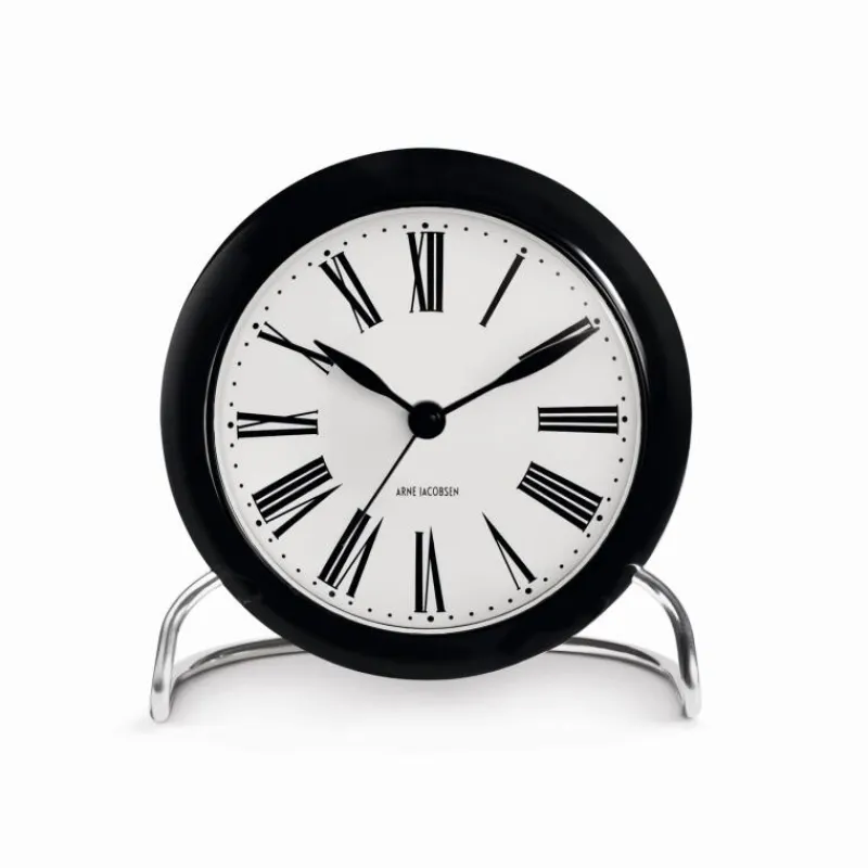 Arne Jacobsen Wecker Roman Schwarz Weiß- Uhren & Wetterstationen