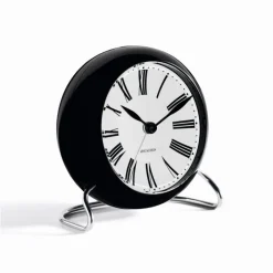 Arne Jacobsen Wecker Roman Schwarz Weiß- Uhren & Wetterstationen