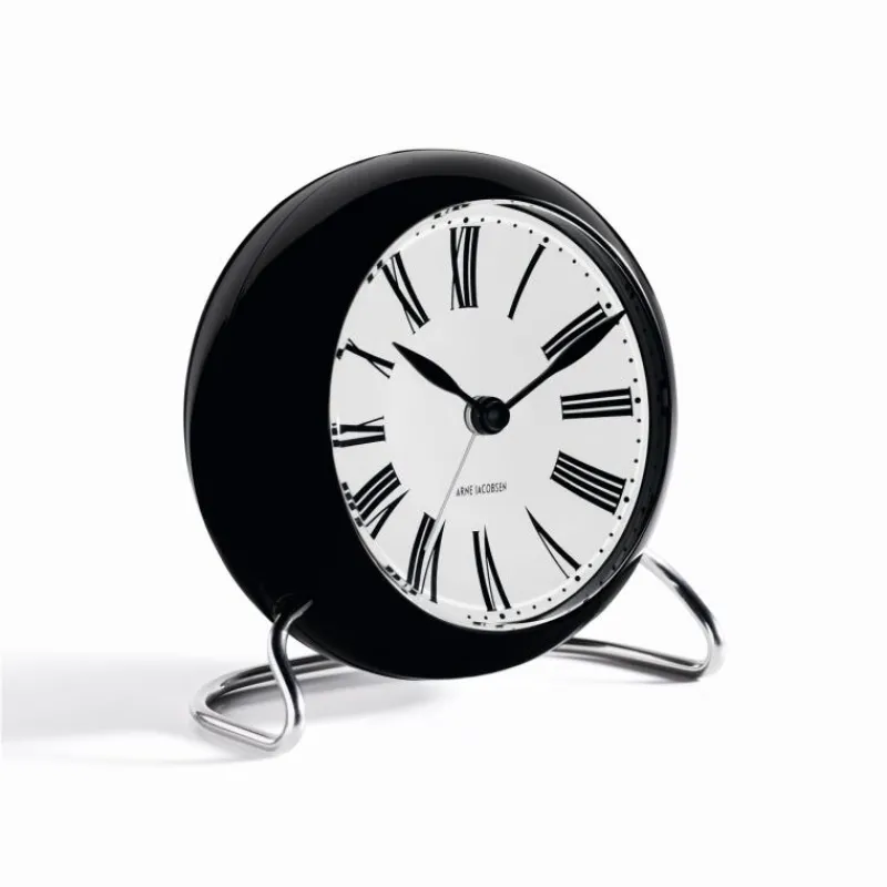 Arne Jacobsen Wecker Roman Schwarz Weiß- Uhren & Wetterstationen