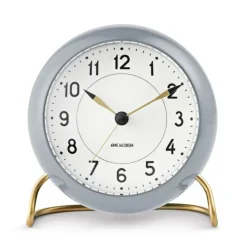 Arne Jacobsen Wecker Station Grau Weiß- Uhren & Wetterstationen