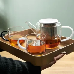 ASA Selection ASA Coppa Glas-Teekanne Weiß 1100 ml- Kaffee & Tee