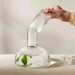 ASA Selection ASA Juna Karaffe mit Trinkglas Transparent 1300 ml- Wasserkaraffen