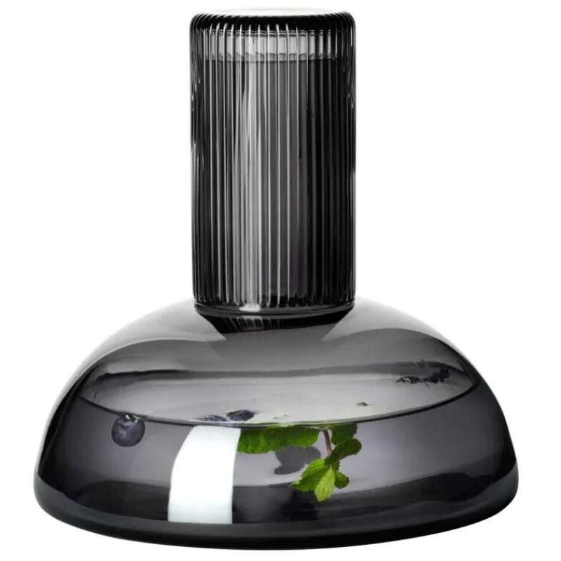 ASA Selection ASA Juna Karaffe mit Trinkglas Grau 1300 ml- Wasserkaraffen