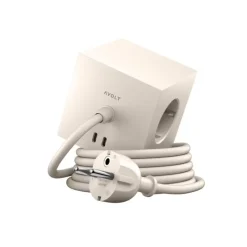 Avolt Mehrfachstecker Square 1 USB-C & Magnet Beige- Wohnaccessoires