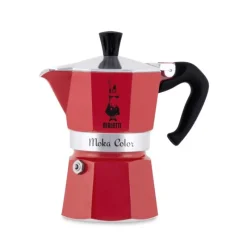 Bialetti Espressokocher Moka Express Color Rot für 3 Tassen- Kaffee & Tee