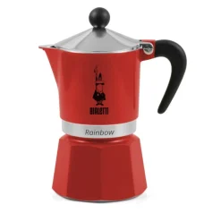 Bialetti Espressokocher Rainbow Rot für eine Tasse- Kaffee & Tee
