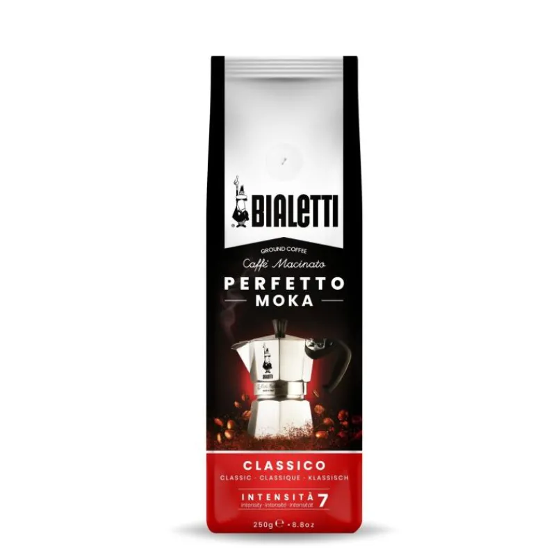 Bialetti Perfetto Moka Classico Kaffee Gemahlen 250 g- Feinkost