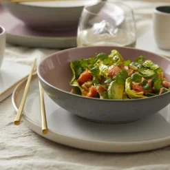 Bitz Pastasteller Grau/Hellrosa 20 cm- Tafelgeschirr|Geschirr (3)