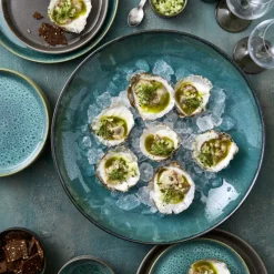 Bitz Servierplatte Schwarz/Grün 40 cm- Geschirr (3)