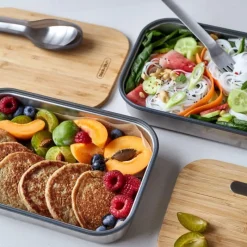 Black+Blum Edelstahl Sandwich-Box Klein Ozean 900 ml- Unterwegs