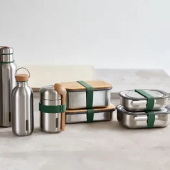 Black+Blum Edelstahl-Lunchbox Groß Olive 1000 ml- Unterwegs