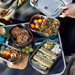 Black+Blum Edelstahl-Lunchbox Klein Ozean 600 ml- Unterwegs