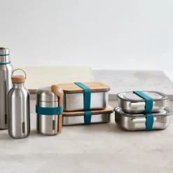 Black+Blum Edelstahl-Lunchbox Klein Ozean 600 ml- Unterwegs