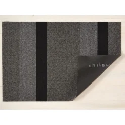 Chilewich Fußmatte Bold Stripe Silver Black 61 x 91 cm- Fußmatten