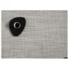 Chilewich Tischset Basketweave Rectangle White Silver- Tischsets