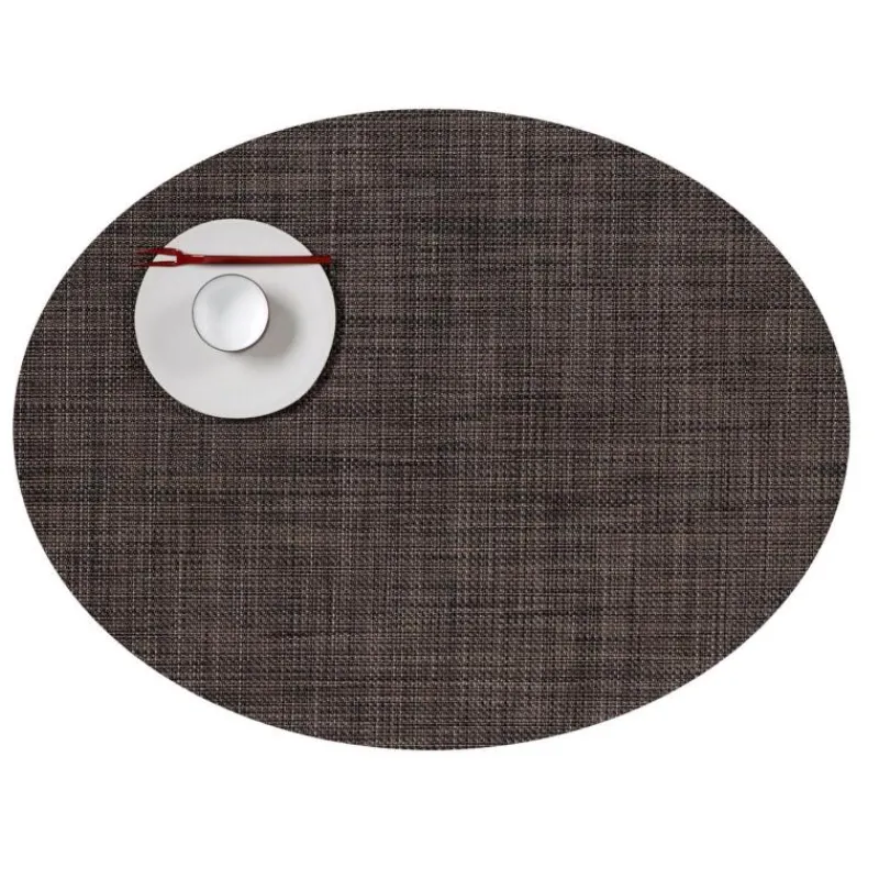 Chilewich Tischset Mini Basketweave Oval Dark Walnut- Tischsets