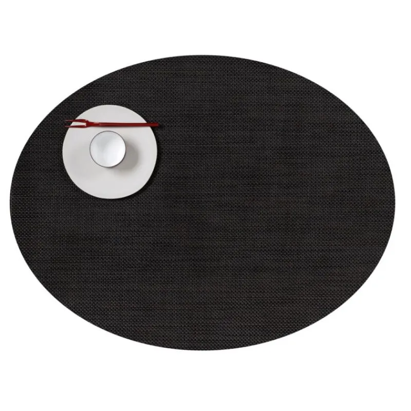 Chilewich Tischset Mini Basketweave Oval Espresso- Tischsets