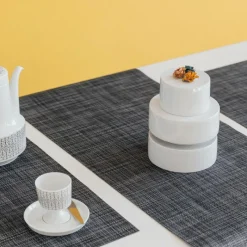 Chilewich Tischset Mini Basketweave Rectangle Cool Grey- Tischsets