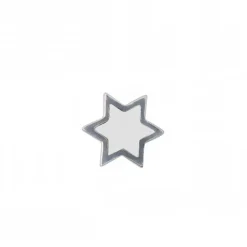 Design Letters Charm Stern Emaille Weiß Sterlingsilber- Schmuck