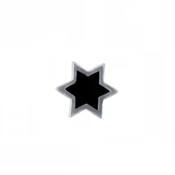 Design Letters Charm Stern Emaille Schwarz Sterlingsilber- Schmuck